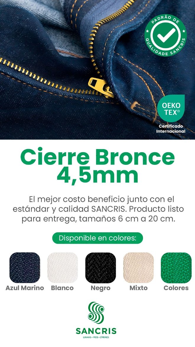 Cierre Bronce 4,5mm